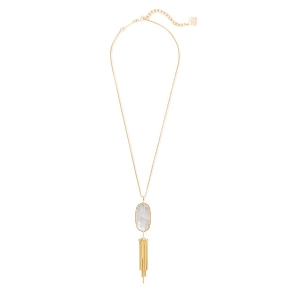 KENDRA SCOTT • Gold Rayne Mother Of Pearl Long Tassel Necklace - Picture 5 of 7